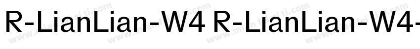 R-LianLian-W4 R-LianLian-W4字体转换